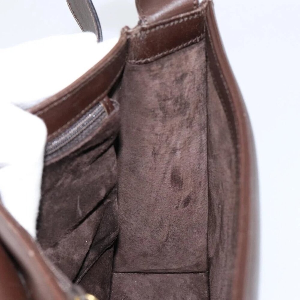 GUCCI Shoulder Bag Leather Brown Gold 001 1274 1874 Auth am9820 - Picture 10 of 16